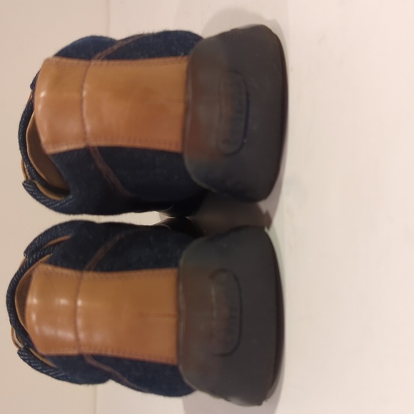 Stuart Weitzman Denim Leather Slip-on Oxford Sneaker Size 8.5 - Picture 5 of 10